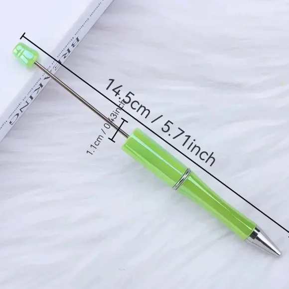 DIY 30pcs Silicone Mixed Focals, Refillable ink insert, Beads, Pen Bag & Pens